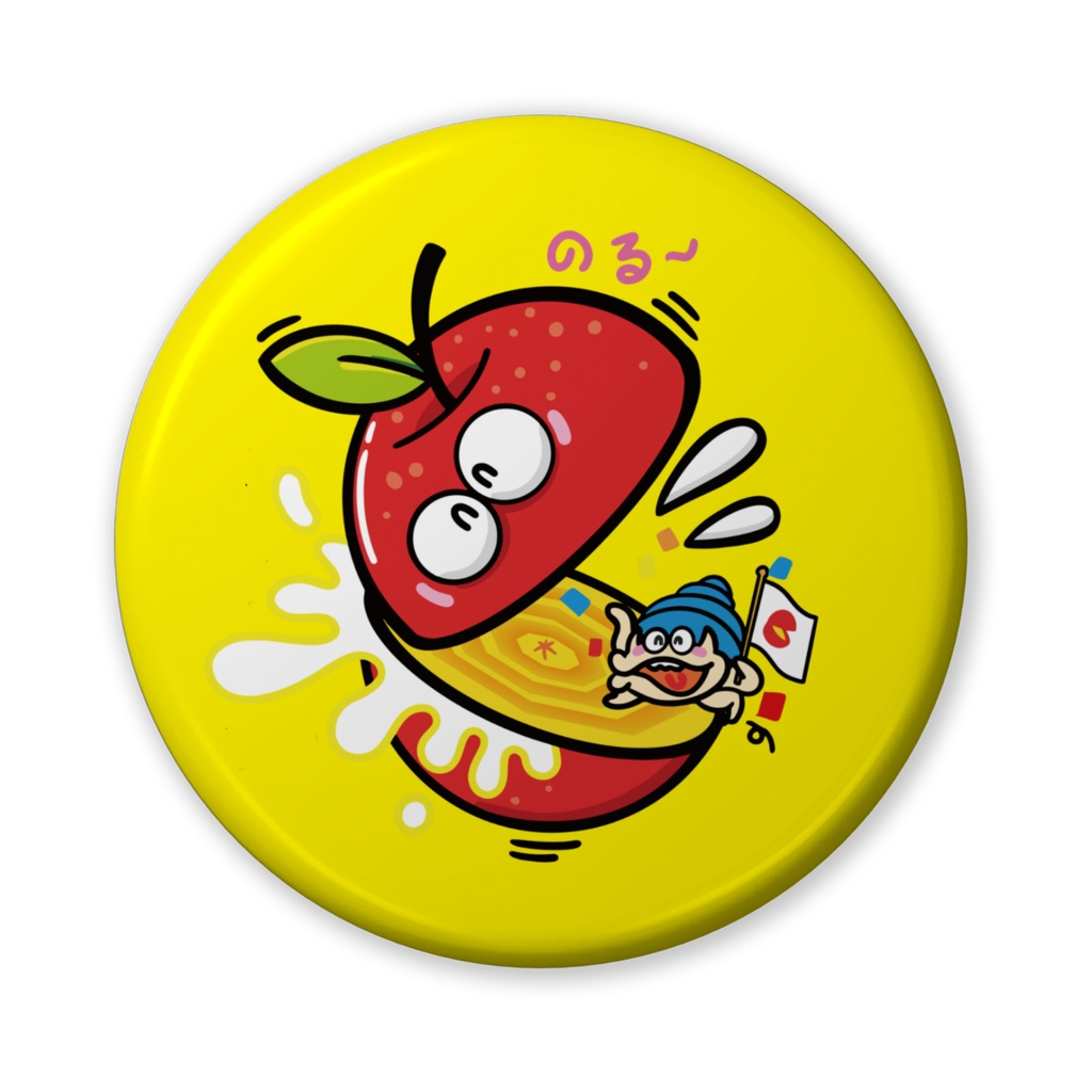 アドレナリンゴ 缶バッチ 2種類の大きさからえらんでね