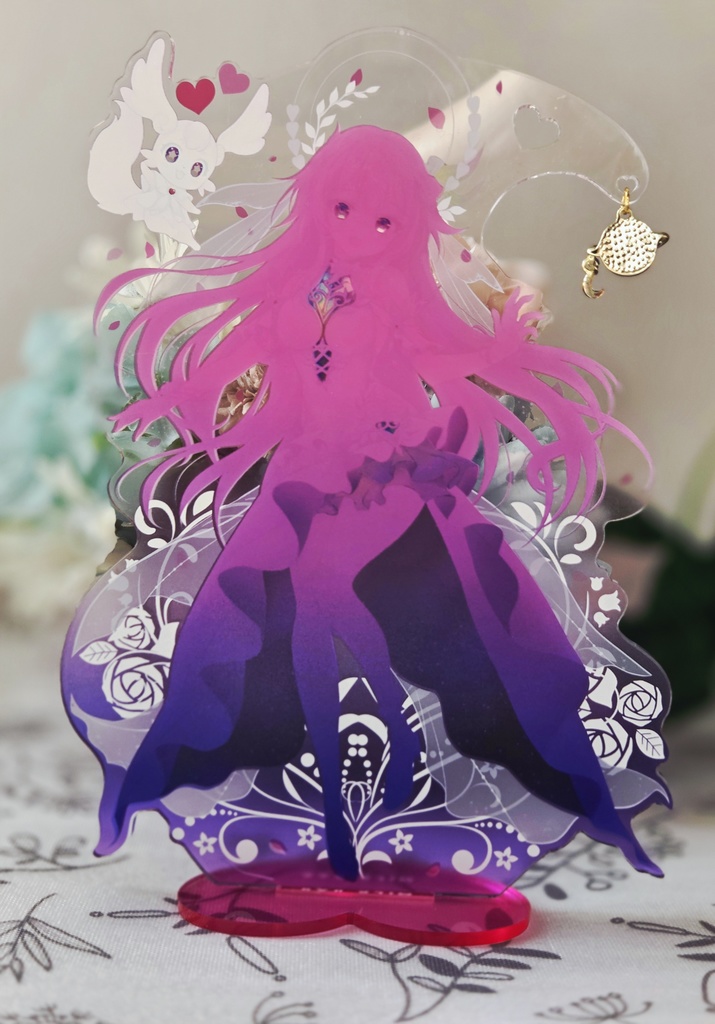 キュレネ&長夜月/ゆらゆらチャーム付き複層アクリルスタンド