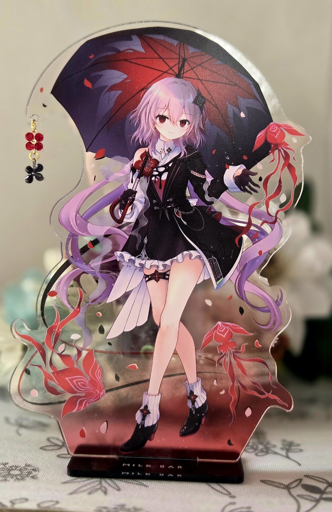 キュレネ&長夜月/ゆらゆらチャーム付き複層アクリルスタンド