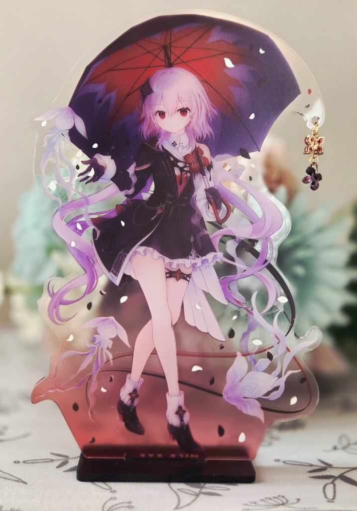 キュレネ&長夜月/ゆらゆらチャーム付き複層アクリルスタンド