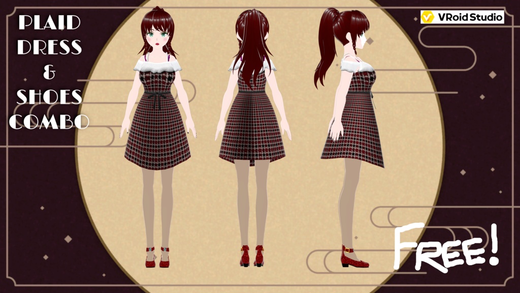 Plaid Dress & Shoes Combo - FREE!