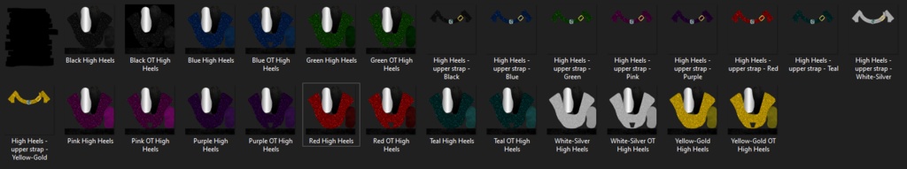 Glitter High Heels w/ Strap (Open Toe Shoes included) - 18 Shoes/ 9 Colors FREE!