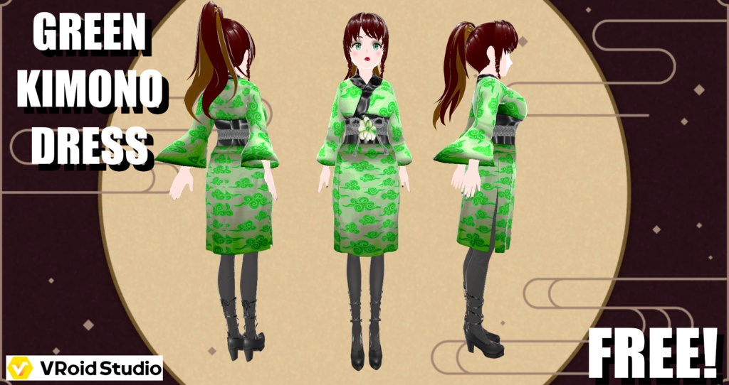 Green Kimono Dress - FREE!!!