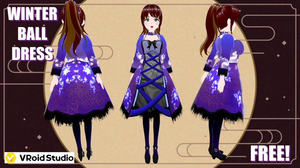 Winter Ball Dress - 2 Versions (With Coat & Without) - FREE!!!