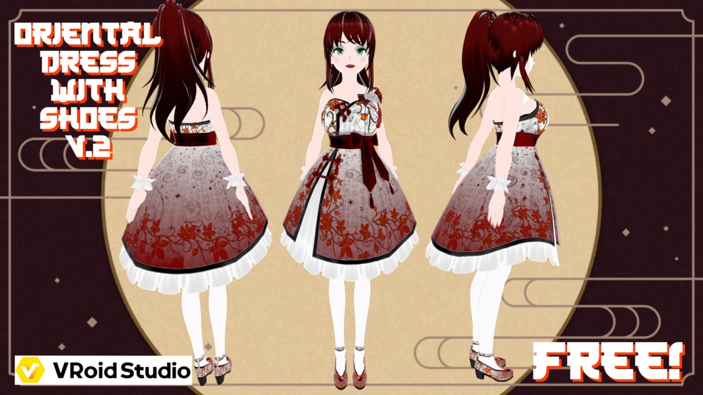 Oriental Dress with Shoes - FREE!