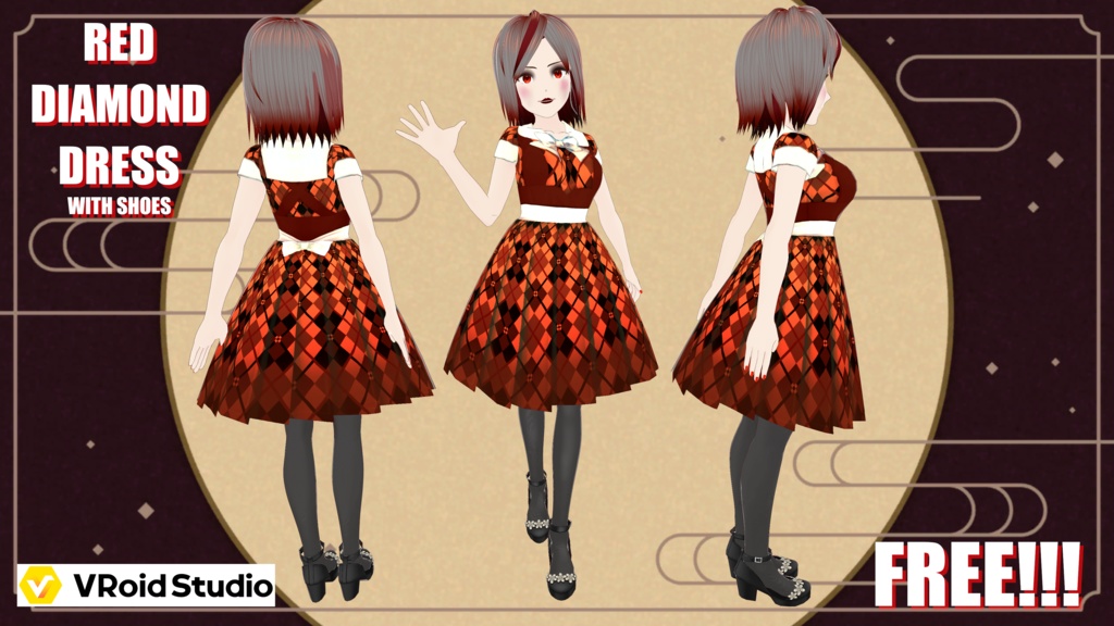 Red Diamond Dress - with Shoes - FREE!!!