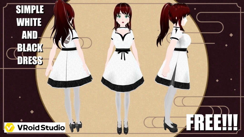 Simple White & Black Dress - FREE!!!