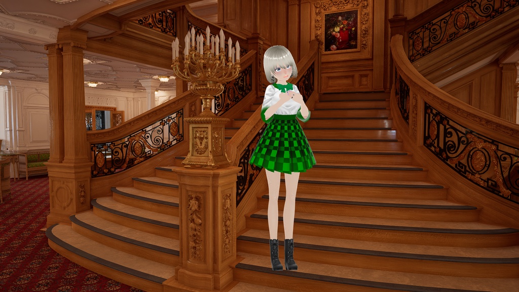 White & Green Dress w/ Green Bow - FREE!!!