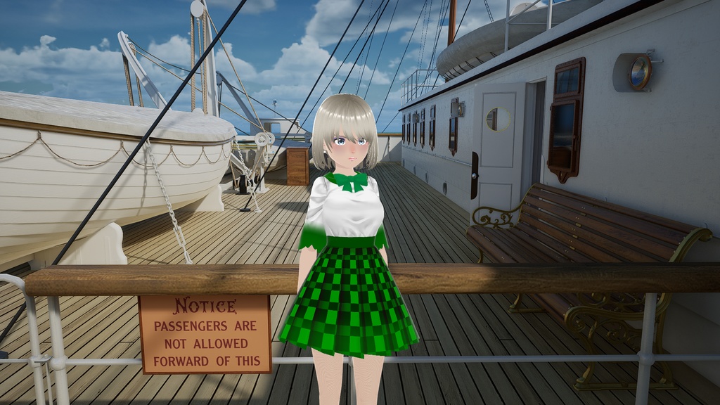White & Green Dress w/ Green Bow - FREE!!!