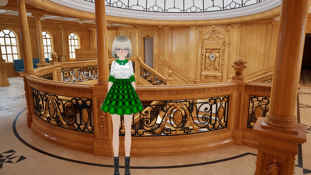 White & Green Dress w/ Green Bow - FREE!!!