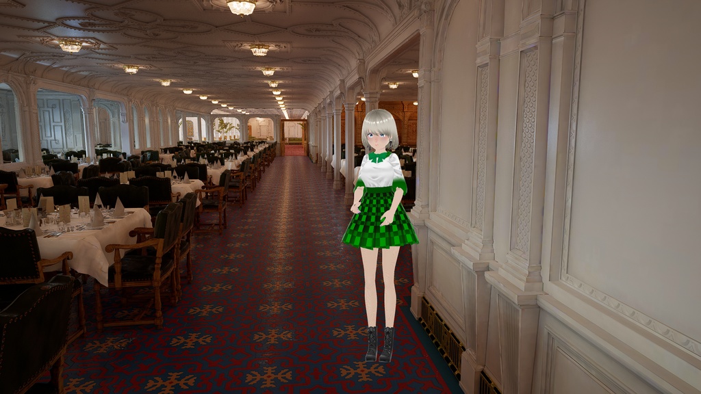 White & Green Dress w/ Green Bow - FREE!!!