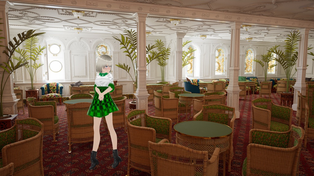 White & Green Dress w/ Green Bow - FREE!!!
