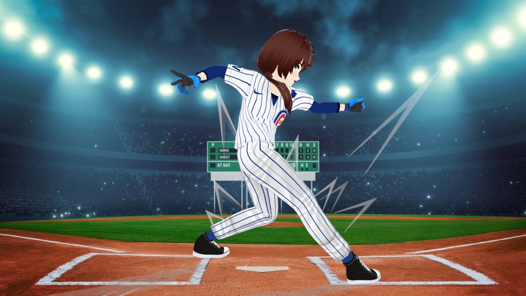 Chicago Cubs Baseball Uniform - Home Version - FREE!!!