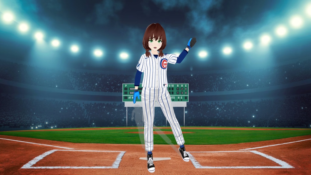 Chicago Cubs Baseball Uniform - Home Version - FREE!!!