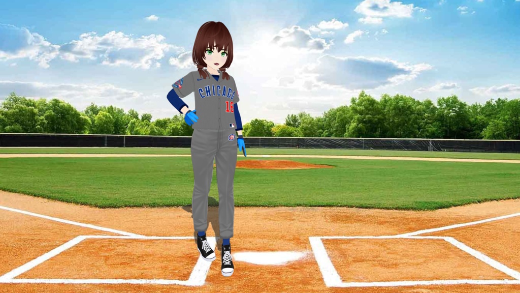 Chicago Cubs Baseball Uniform - Away Version - FREE!!!