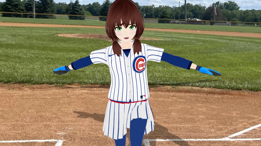 Chicago Cubs Baseball Uniform - Skirt Version (6 Different Skirts!) - FREE!!!