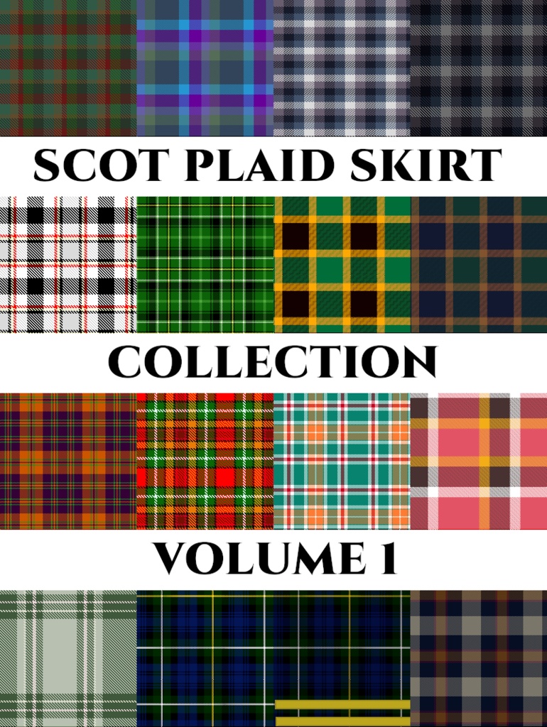 SCOT PLAID SKIRT COLLECTION - Volume 1 - (16 Skirts) - FREE!!!