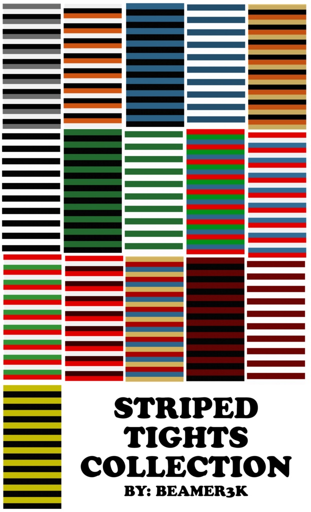 STRIPED TIGHTS COLLECTION - (20 PAIRS) - FREE!!!