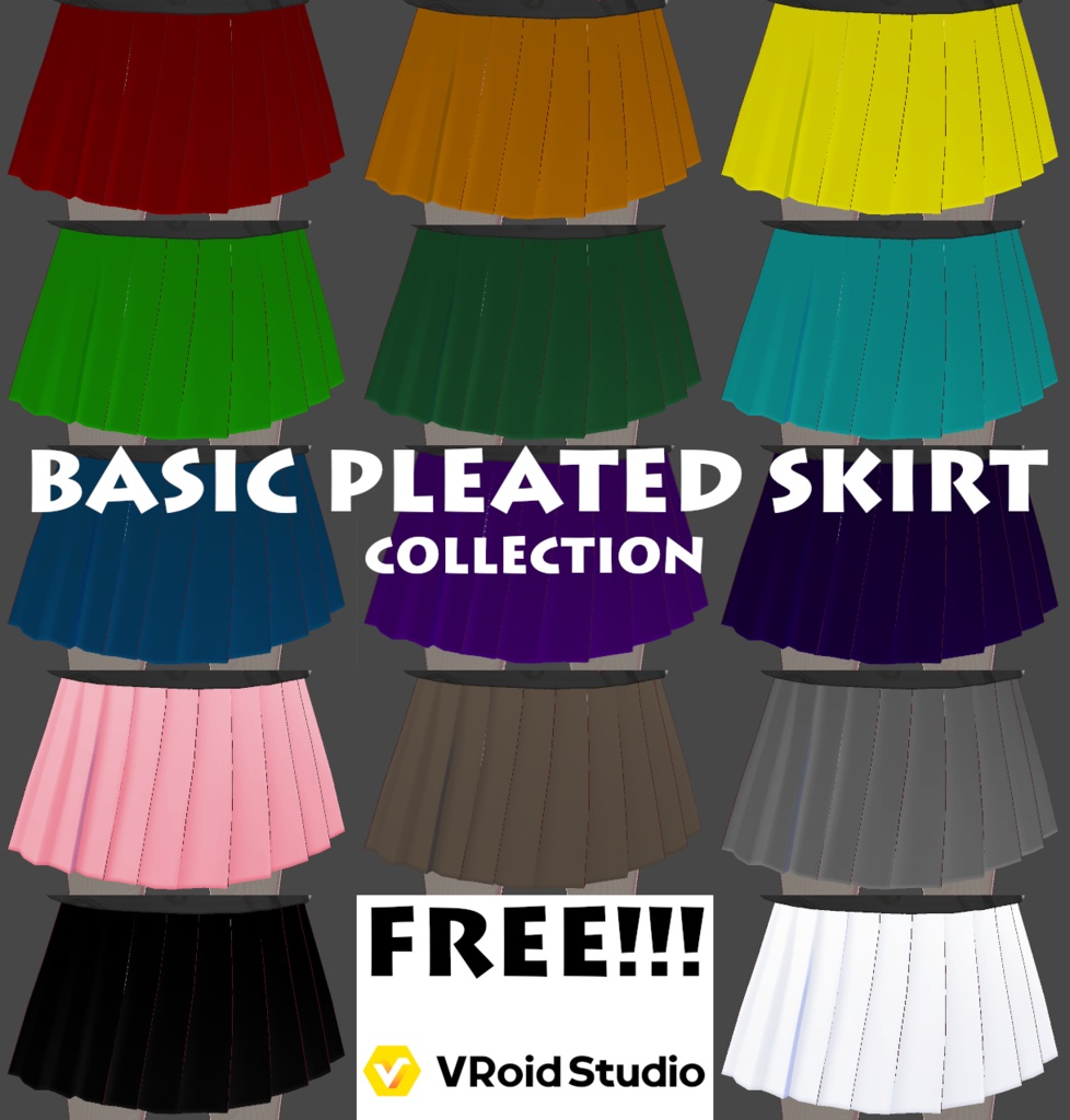 Basic Pleated Skirt Collection - (14 Colors) FREE!!!