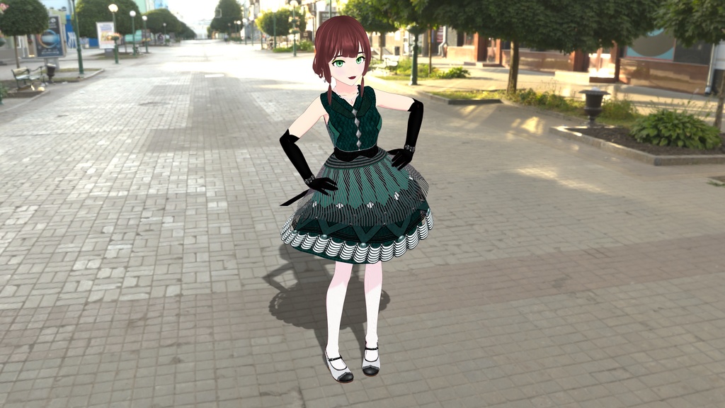 1920s Flapper Girl Dress (Three Colors) / 1920s Vintage Heels with Black Gloves - FREE!!!