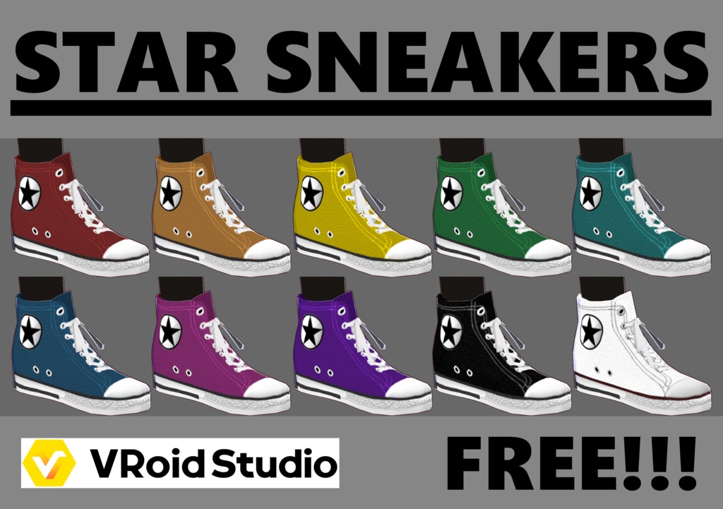 Star Sneakers - (10 Colors) - FREE!!!