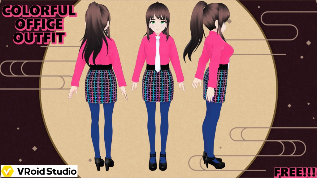 Colorful Office Outfit - FREE!!!
