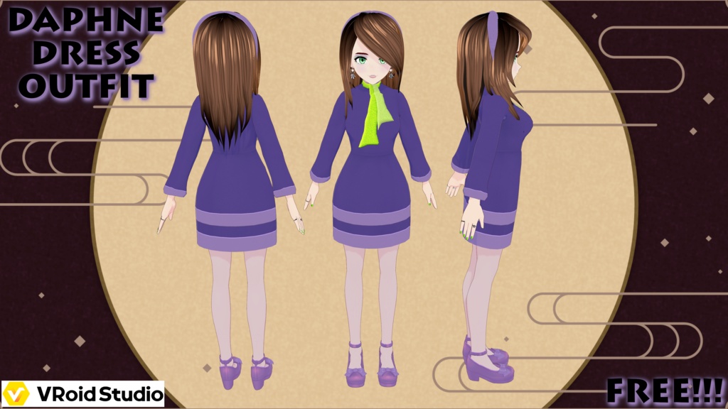 Daphne Dress (from Scooby Doo) OUTFIT - FREE!!!