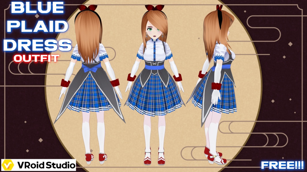 Blue Plaid Dress - OUTFIT - FREE!!!