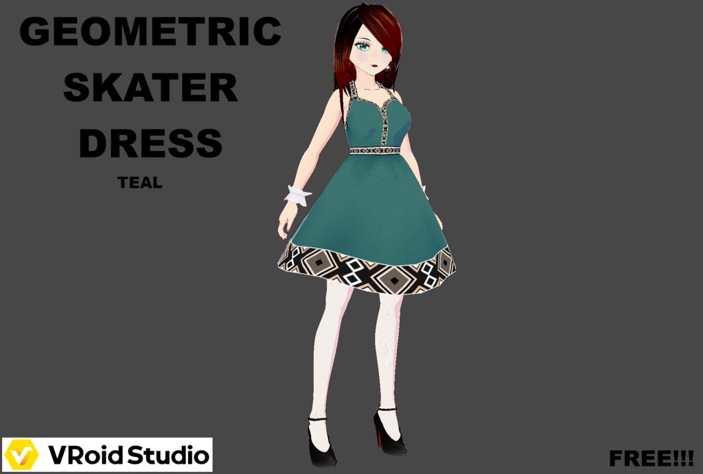 Geometric Skater Dress - (COLOR Versions - 8 Dresses!!!) FREE!!!!