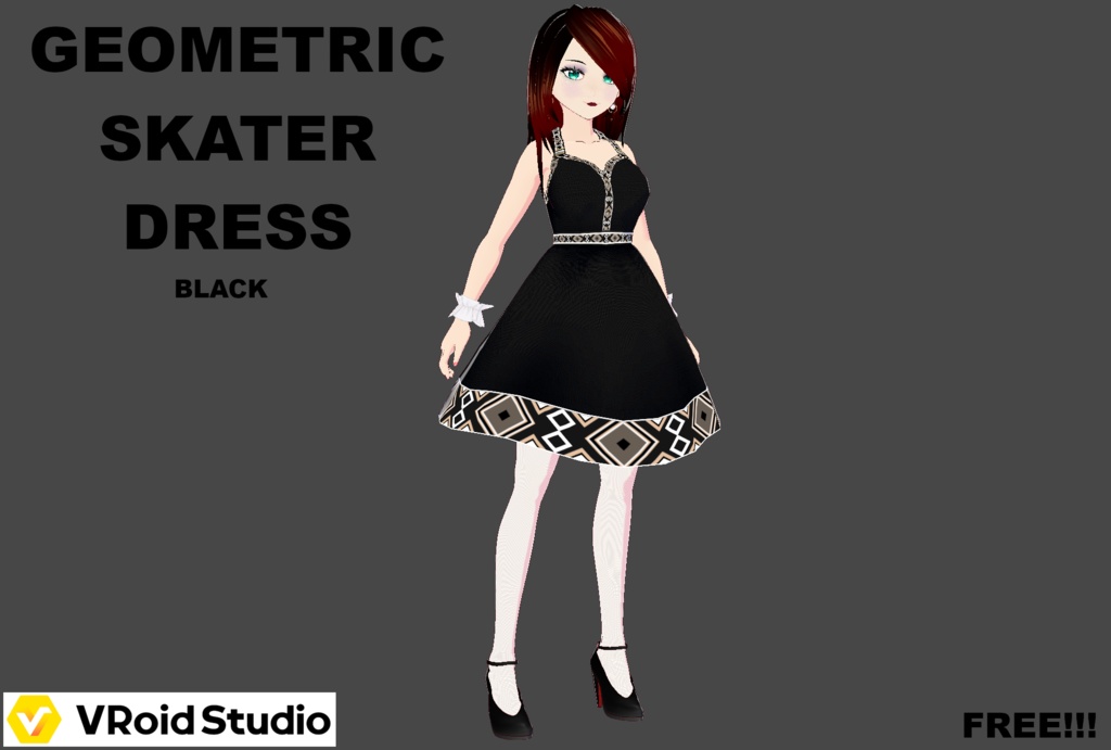 Geometric Skater Dress - (COLOR Versions - 8 Dresses!!!) FREE!!!!