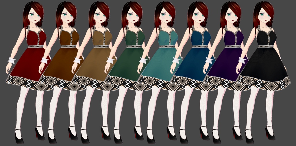 Geometric Skater Dress - (COLOR Versions - 8 Dresses!!!) FREE!!!!