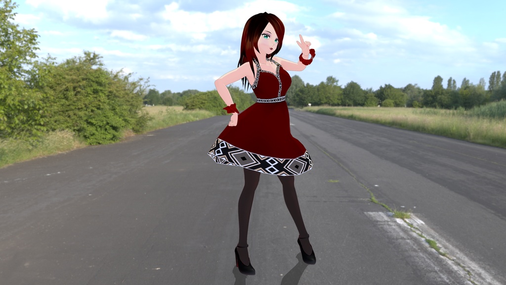 Geometric Skater Dress - (COLOR Versions - 8 Dresses!!!) FREE!!!!