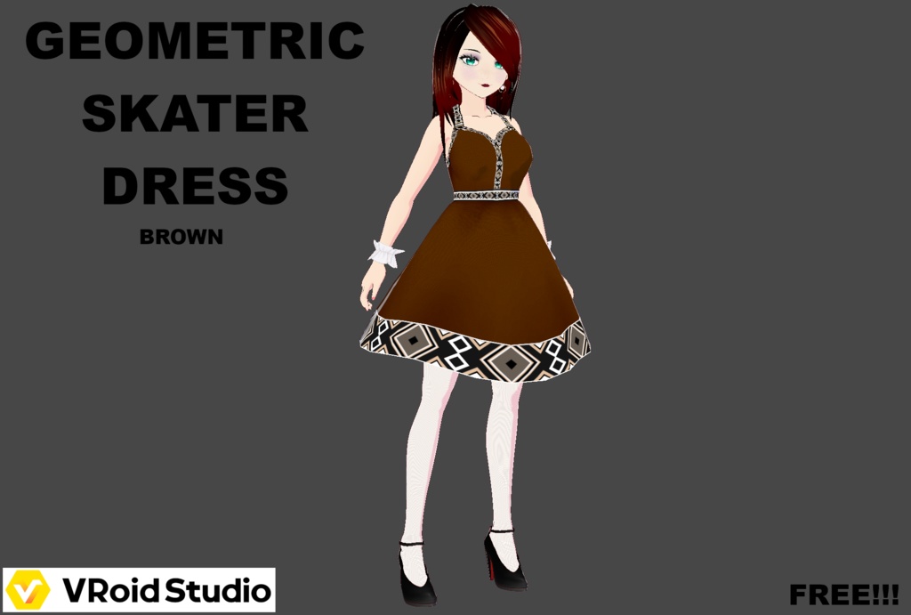 Geometric Skater Dress - (COLOR Versions - 8 Dresses!!!) FREE!!!!
