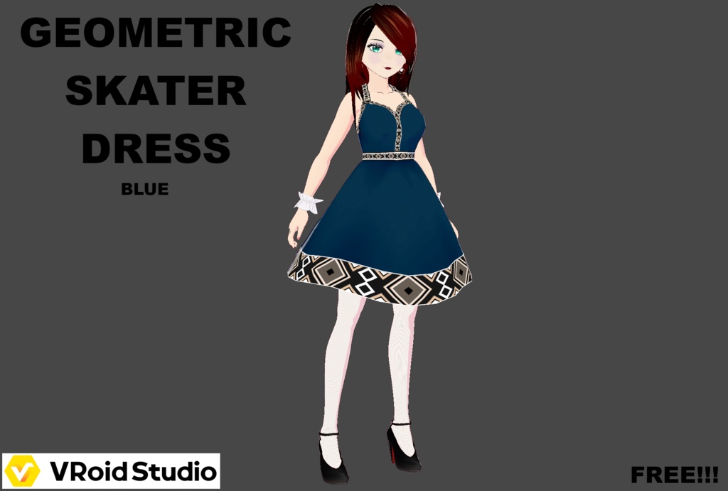 Geometric Skater Dress - (COLOR Versions - 8 Dresses!!!) FREE!!!!