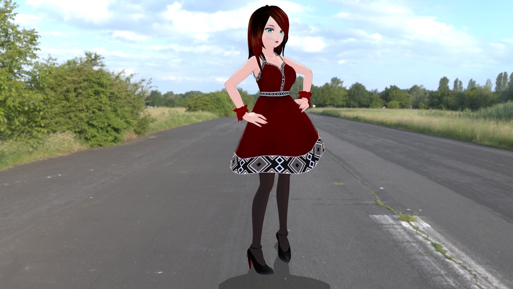 Geometric Skater Dress - (COLOR Versions - 8 Dresses!!!) FREE!!!!