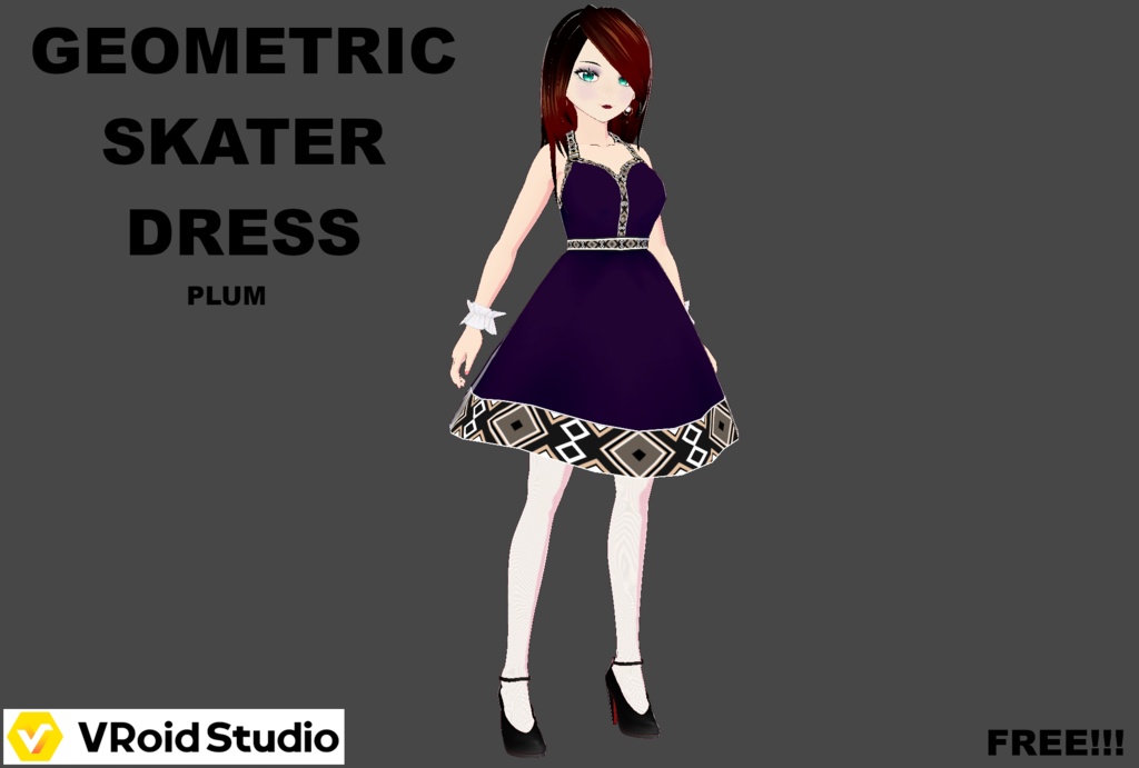 Geometric Skater Dress - (COLOR Versions - 8 Dresses!!!) FREE!!!!