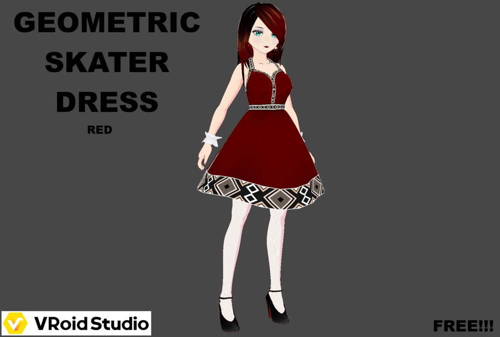 Geometric Skater Dress - (COLOR Versions - 8 Dresses!!!) FREE!!!!