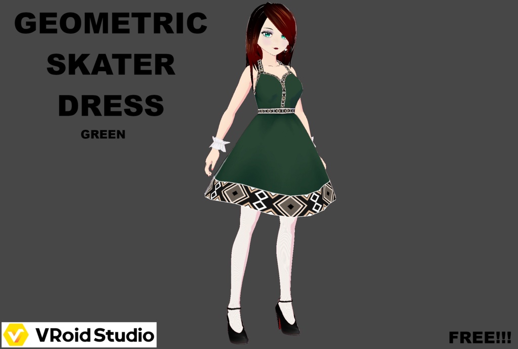 Geometric Skater Dress - (COLOR Versions - 8 Dresses!!!) FREE!!!!