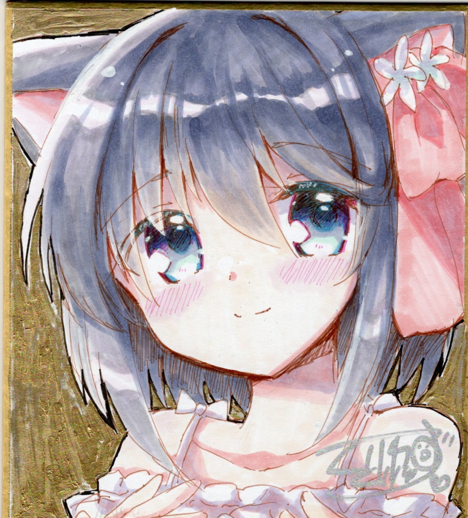 直筆色紙【創作/琴葉ちゃん】小色紙サイズ