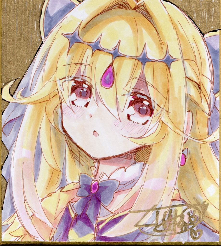 直筆色紙【キュアアルカナ・シャドウ】小色紙サイズ