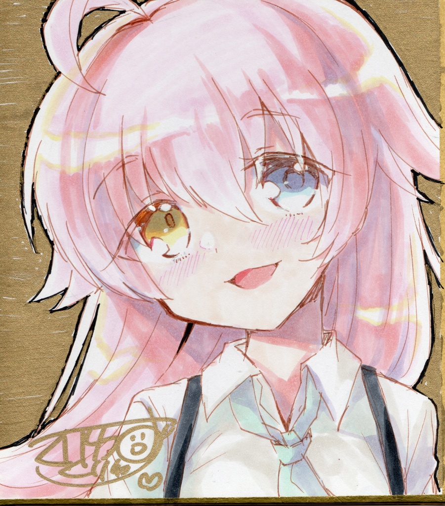 直筆色紙【小鳥遊ホシノ】小色紙サイズ