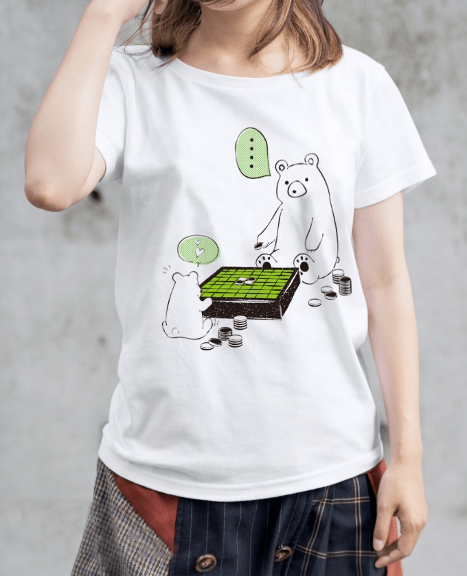 親子で白黒Tシャツ レディース