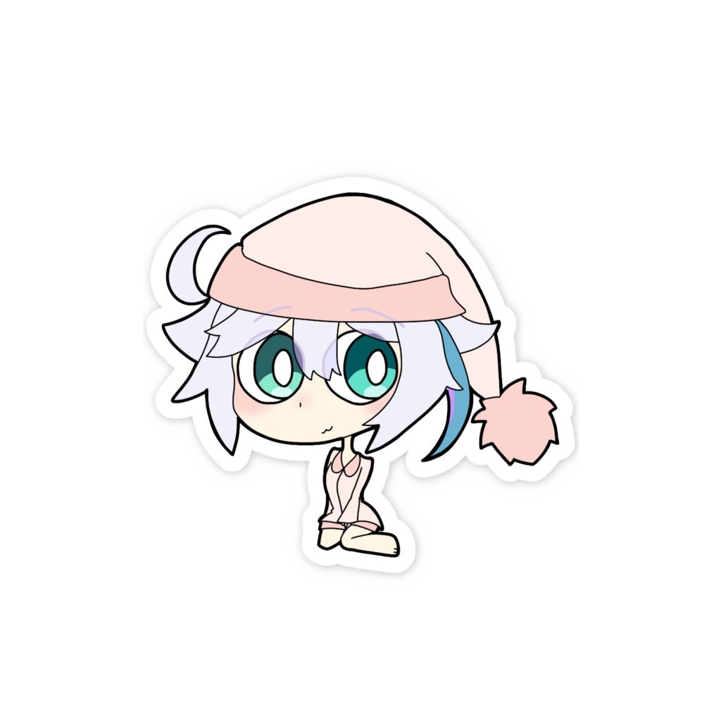 まだ起きてるよ? あずきステッカー