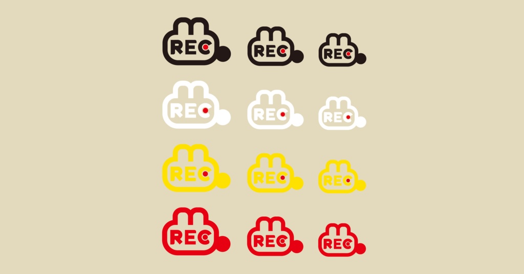 RECカッティングステッカー