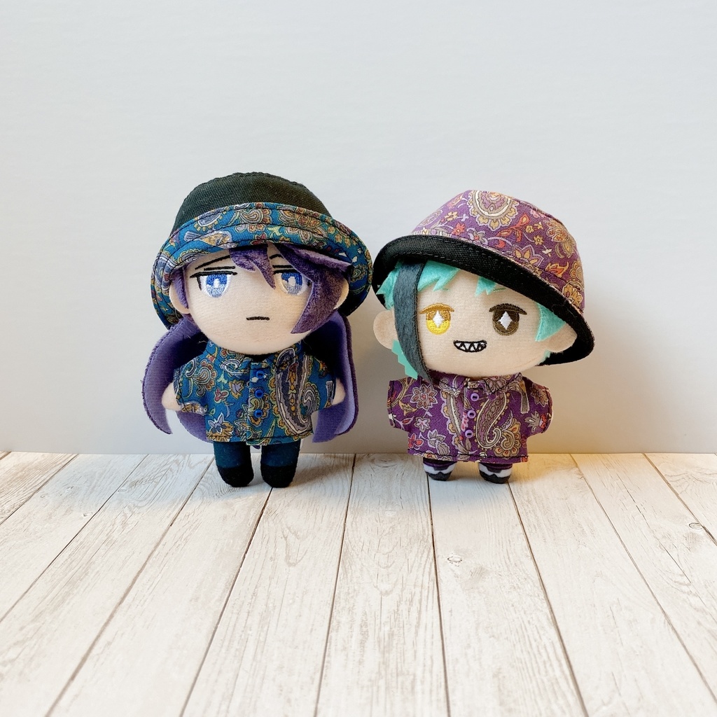 ペイズリーシャツ・リバーシブルバケットハット(10cmぬい・12cmぬい用)