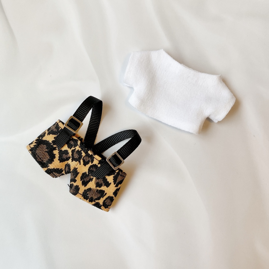 サスペンダーパンツ・白Tシャツセット(12cmぬい用)