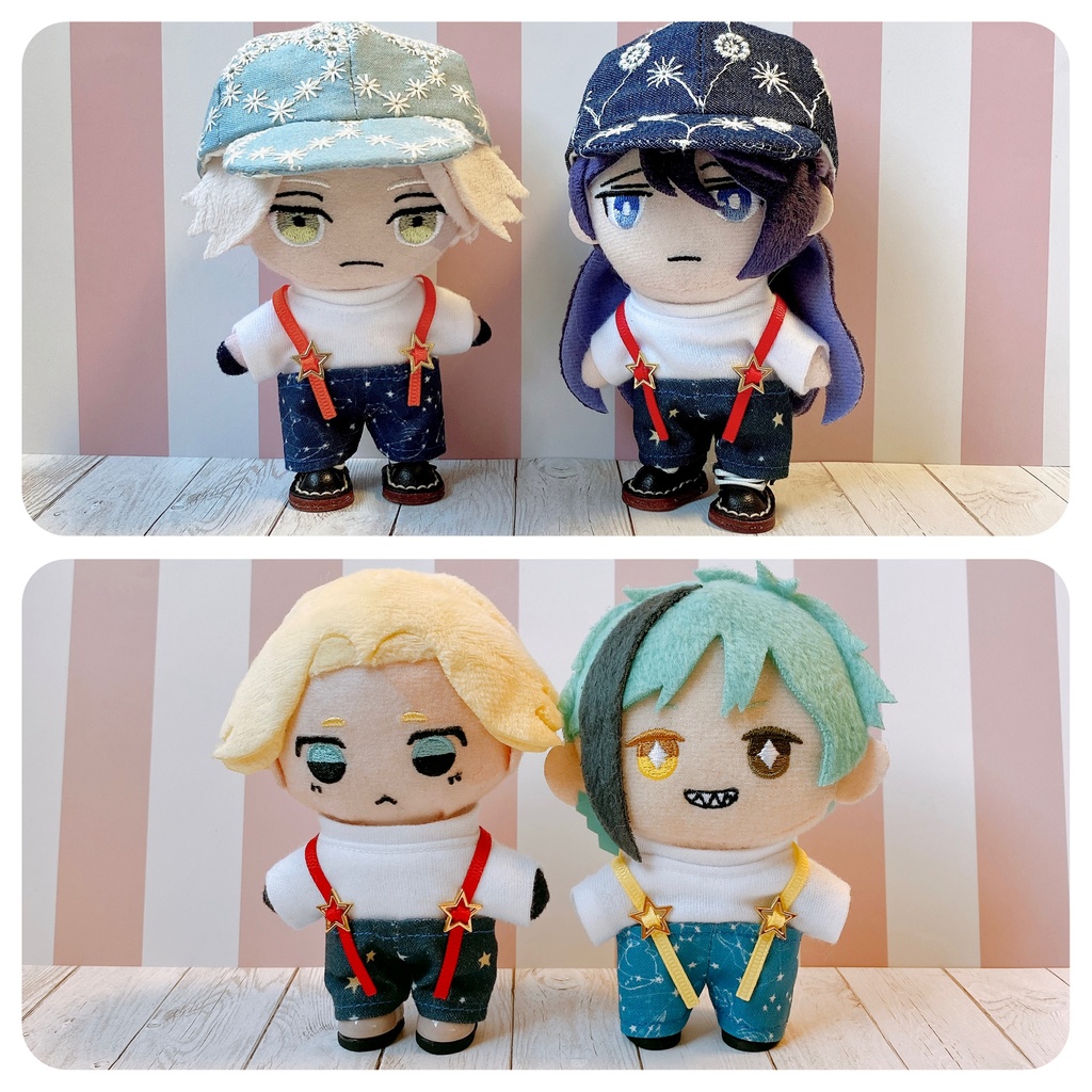 星のサスペンダーパンツセット(12cmぬい用)