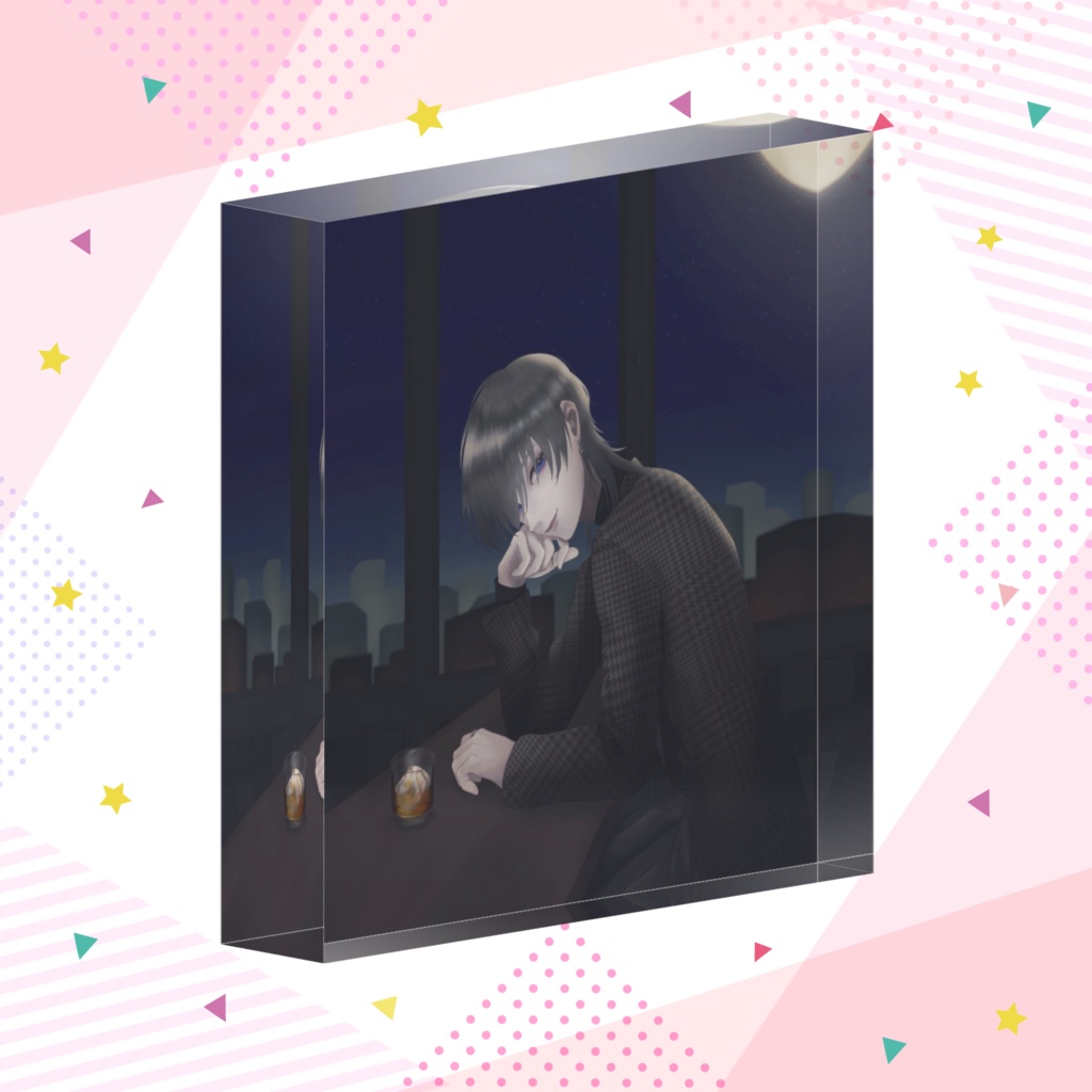 狐月あざみ 活動2周年記念 『 』アクリルブロック