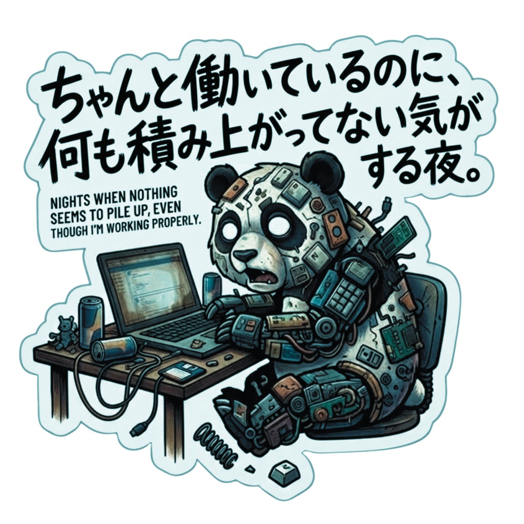 デジタルステッカー【全5種】サイボーグ動物たちの大人の本音ステッカー5種セットA