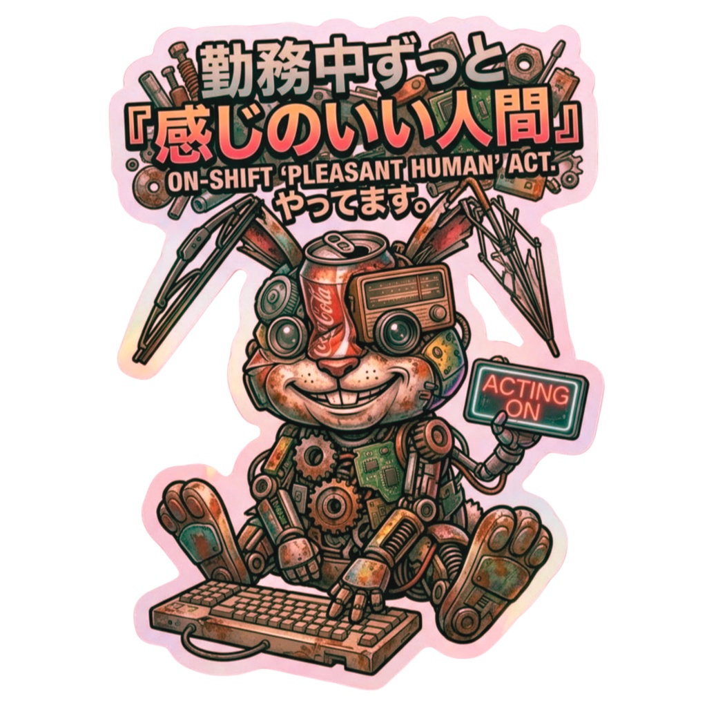 デジタルステッカー【全5種】サイボーグ動物たちの大人の本音ステッカー5種セットC